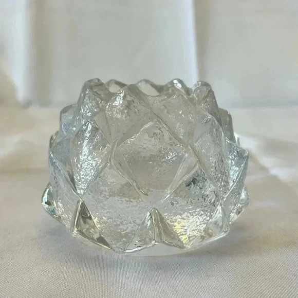 Vintage Glass Artichoke Candle Holder - Picture 1 of 4